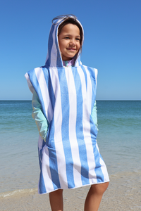 Denim Stripes Poncho
