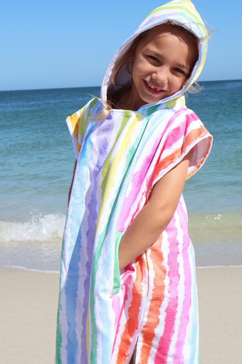 Rainbow Ripple Poncho