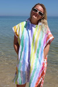 Rainbow Ripple Poncho