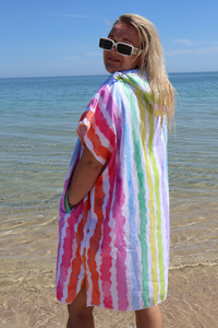Rainbow Ripple Poncho