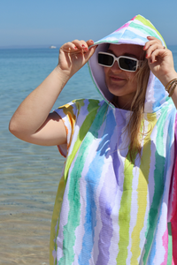 Rainbow Ripple Poncho