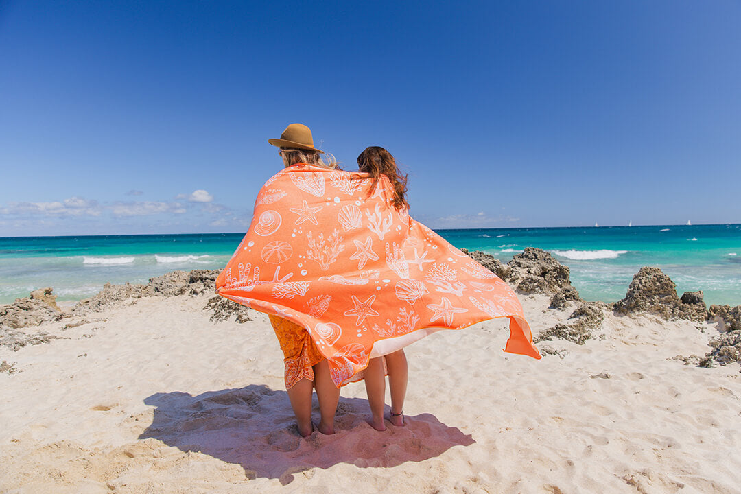 Coral XL Beach Towel SECONDS