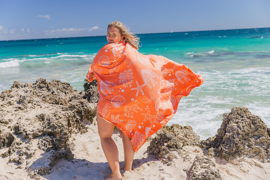 Coral XL Beach Towel SECONDS