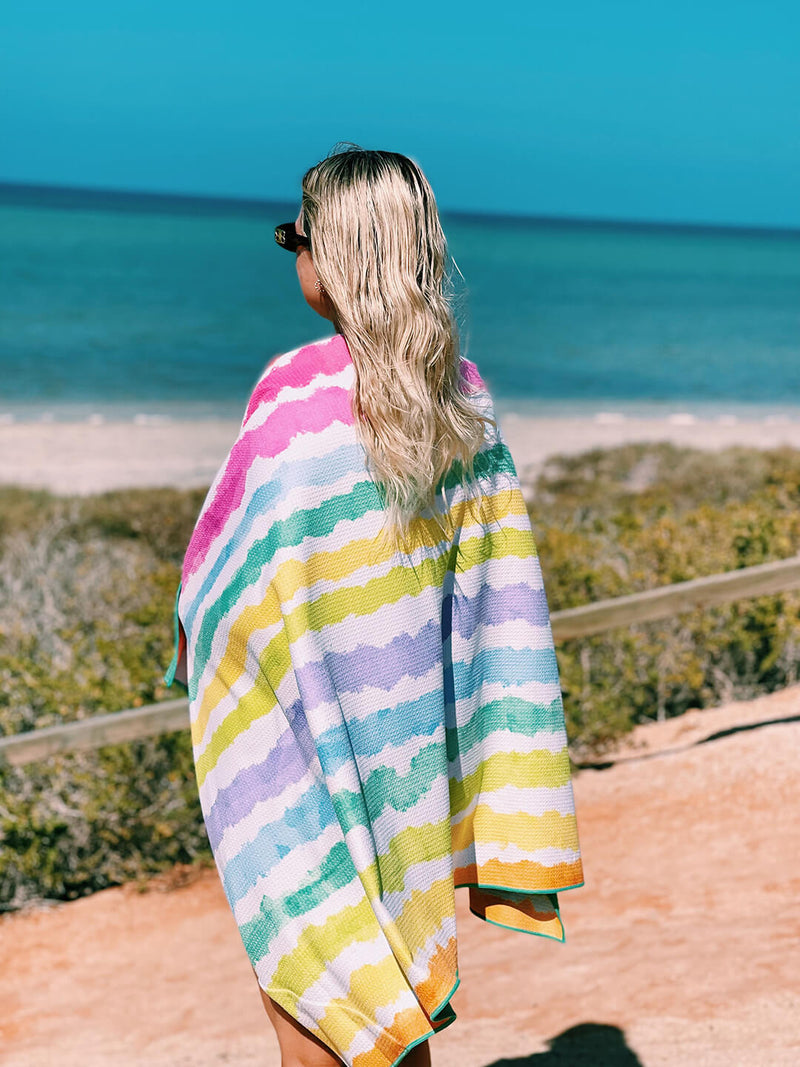 Rainbow Ripples Towel