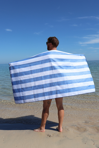 Denim Stripes Travel Towel