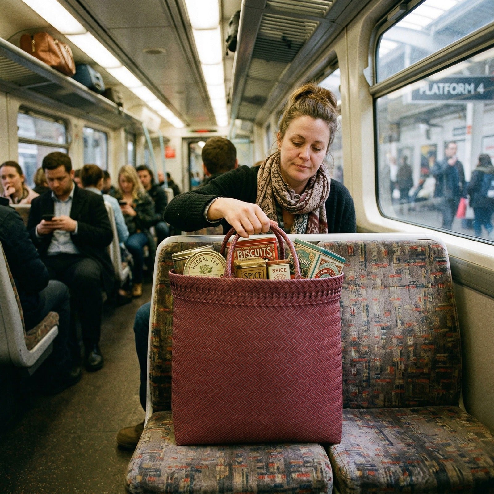 Shopping Bag Maroon