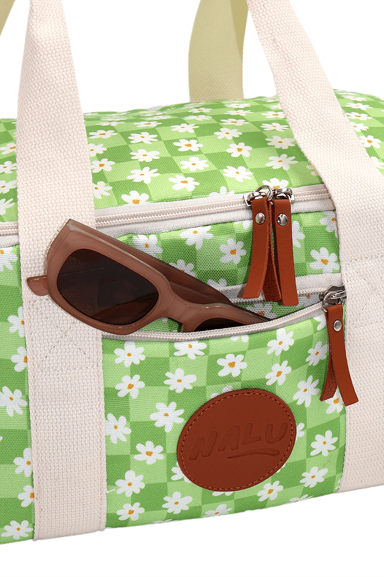 Cooler Bag-Daisy-Strap-Green-Picnic