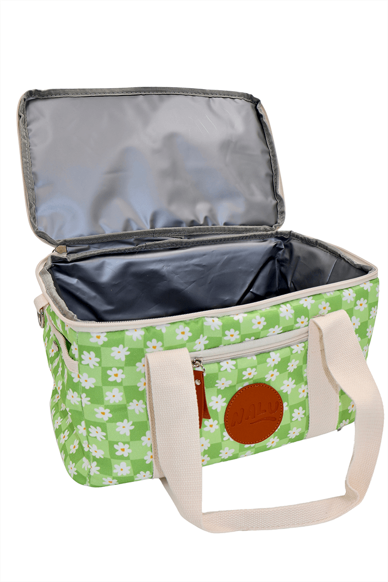 Cooler Bag-Daisy-Strap-Green-Picnic